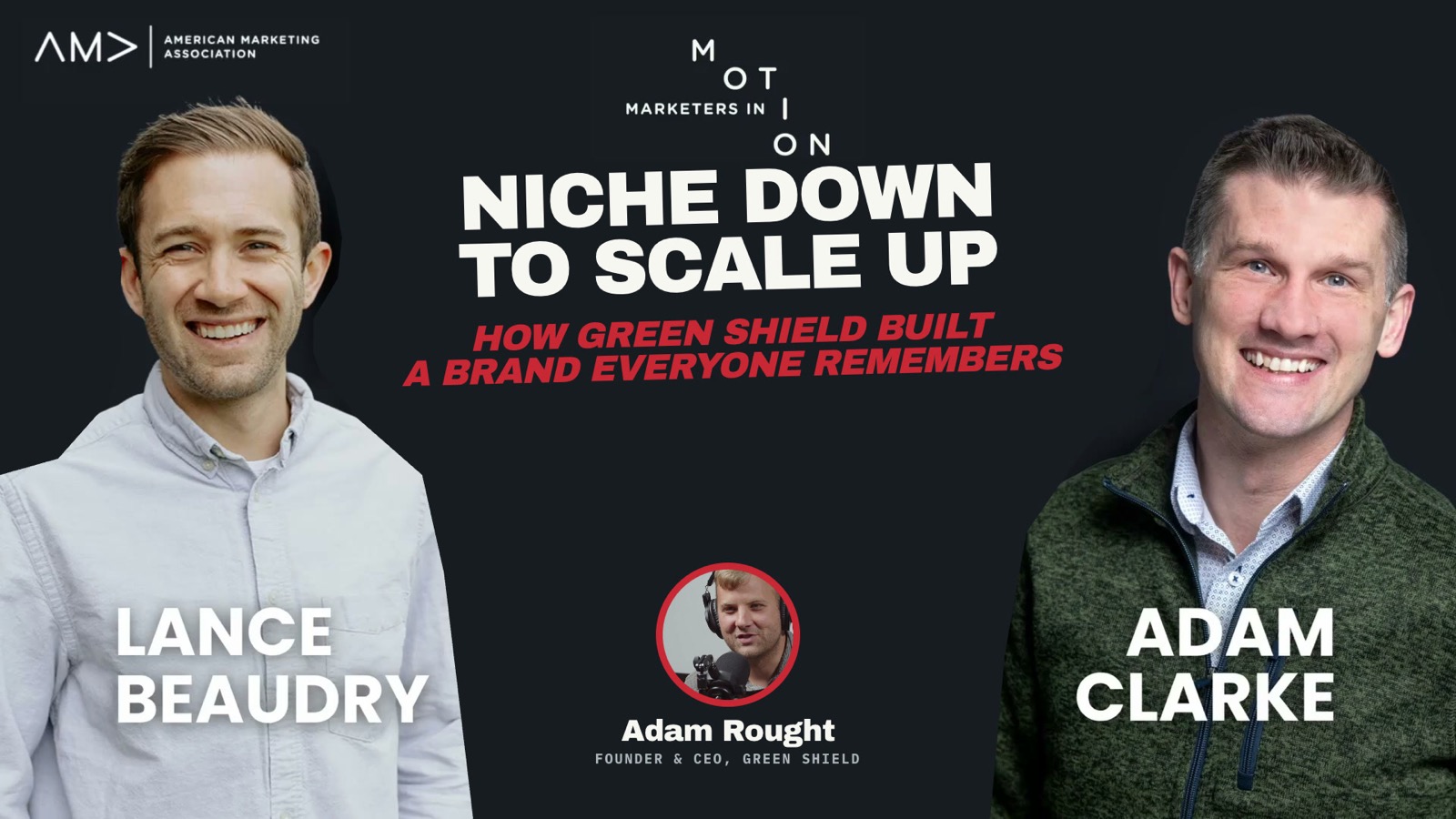 Marketers In Motion episode art: Niche Down to Scale Up with Adam Rought